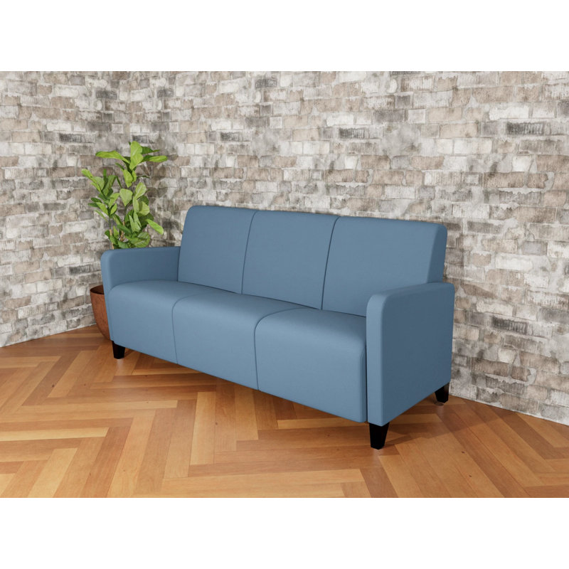 Fauteuil de réception 3 places Ravenna, Bois noir, Open House Quarry - bleu