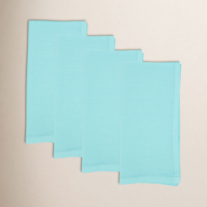 Serviette de table Caliban Crisp And Classic (ensemble de 4) 20S, Turquoise