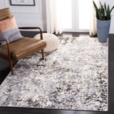 Abstract Grey/Dark Grey Area Rug