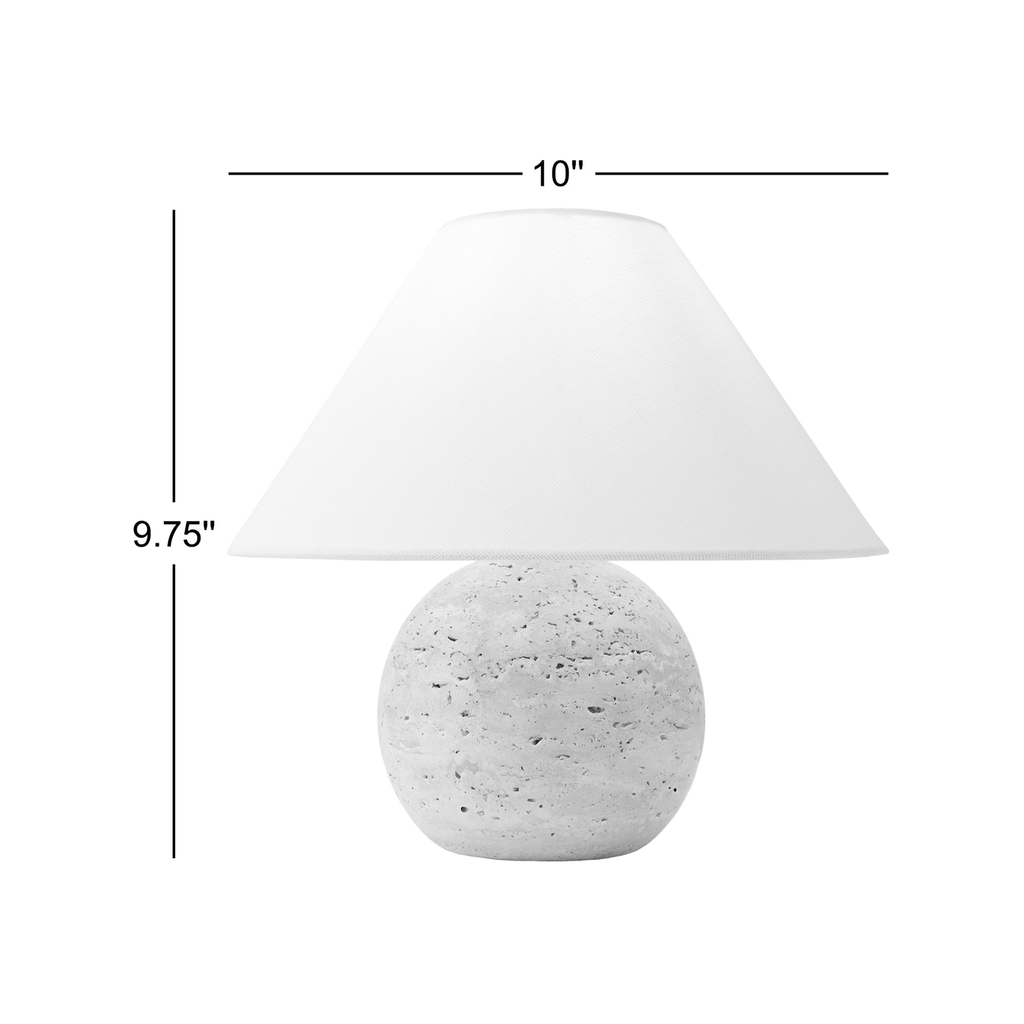 Chemise Travertine 10" Mini Table Lamp, Beige, Classic Empire