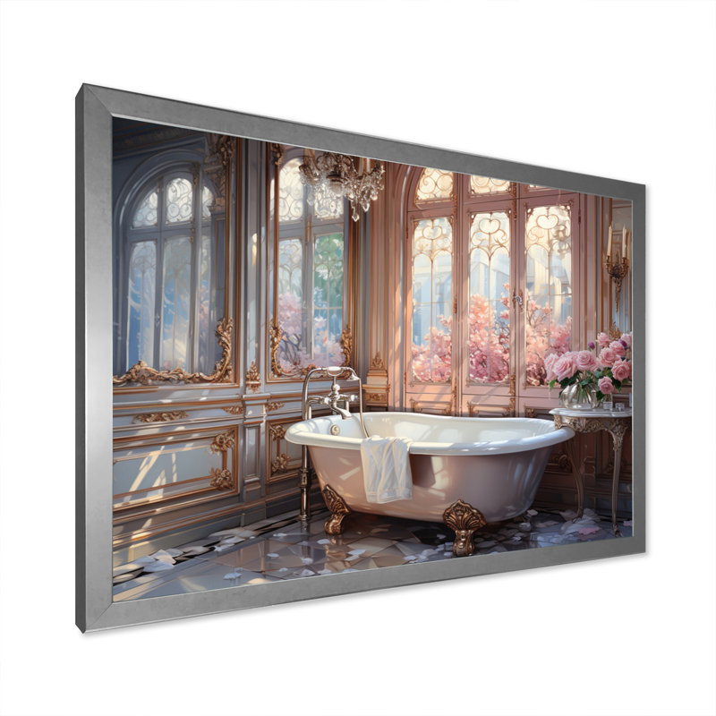 Étagère de salle de bain Glow II - imprimé, Cadre photo argenté, H 16 po x l 32 po x P 1 po