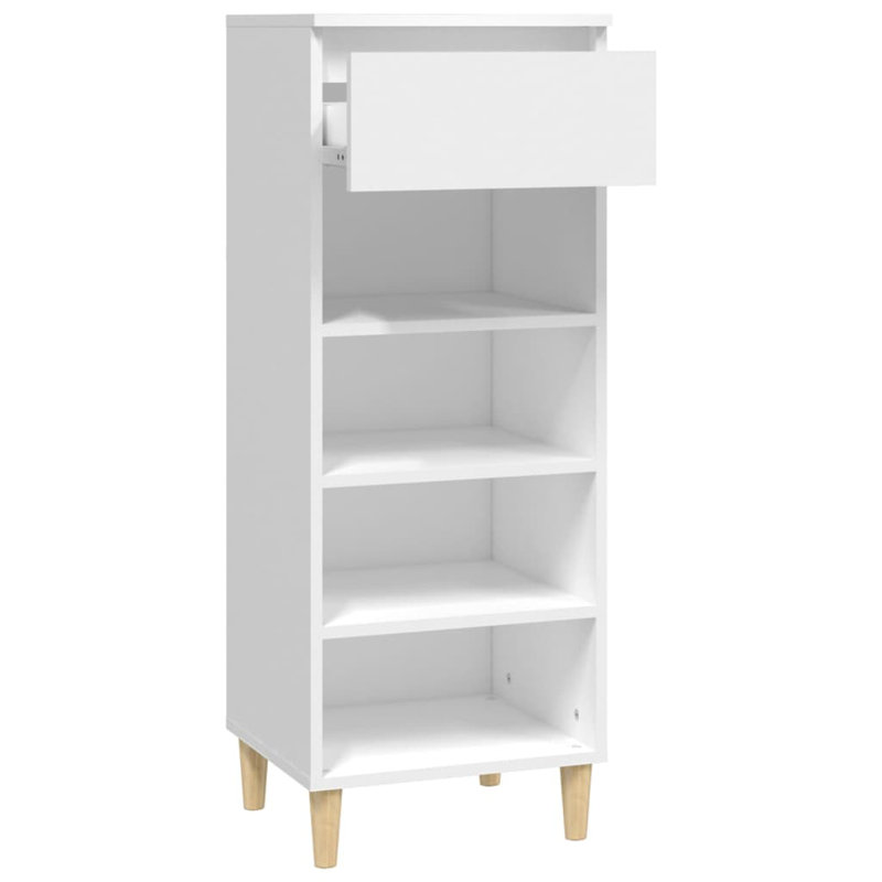 8 Pair Shoe Storage Cabinet, White