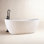 Forma 65'' Freestanding Bathtub Solid Surface Deep Soaking Tubs Double Slippers