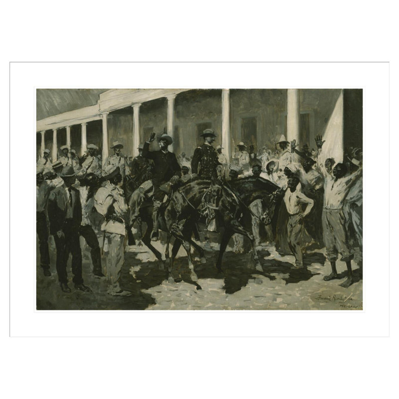 Le retour de Gomez à La Havane par Frederic Remington, impression giclée sur cadre, H 30,57 po x l 41,5 po