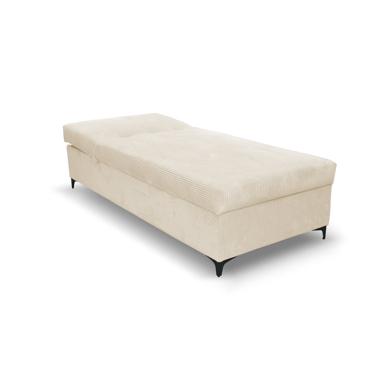 Obla Upholstered Chaise Lounge, Cream