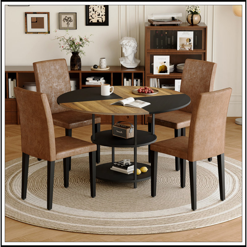 Ensemble de salle à manger polyvalent avec design moderne et rangement pratique, 5