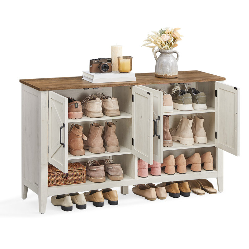 16 paires de rangement pour chaussures, Brun / Blanc