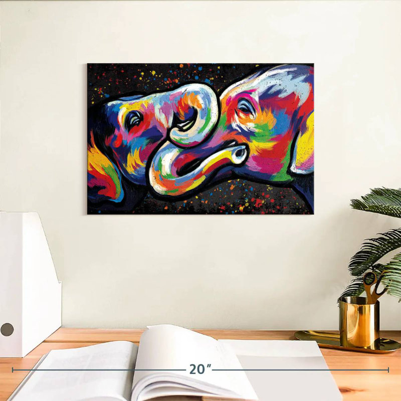 Brume d'éléphant Brampt couleur abstraite, H 8 po x l 12 po