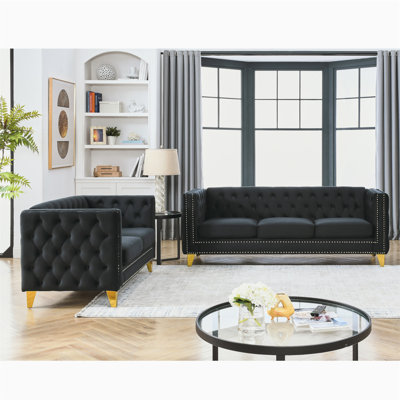 Ensemble de canapé luxueux en velours pour le confort et le style, idéal pour n'importe quelle pièce