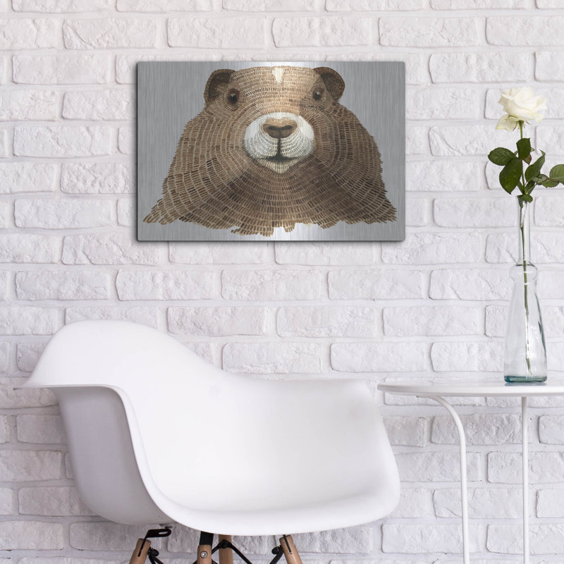 "Marmotte" par Jeannine Saylor, H 16 po x l 24 po
