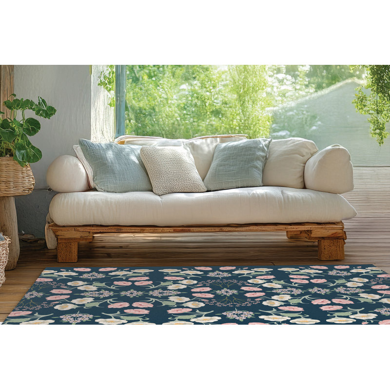 Tapis d'extérieur May Flowers, Rectangle 4pi x 6 pi