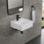 Turner 410mm x 410mm Square Ceramic Wall Hung Bathroom Sink Basin with Overflow