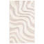 Tapis abstrait en laine fait à la main beige / ivoire Ankara-1866314947