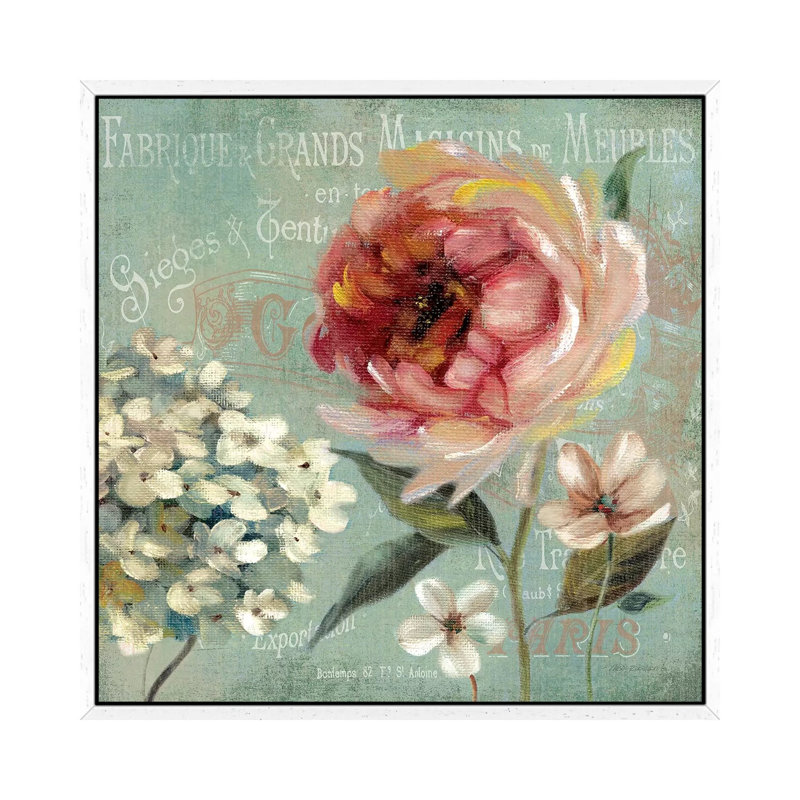 Le Jardin De Paris II 1 Piece Painting on Canvas, 45.72 cm H x 45.72 cm W, White Framed