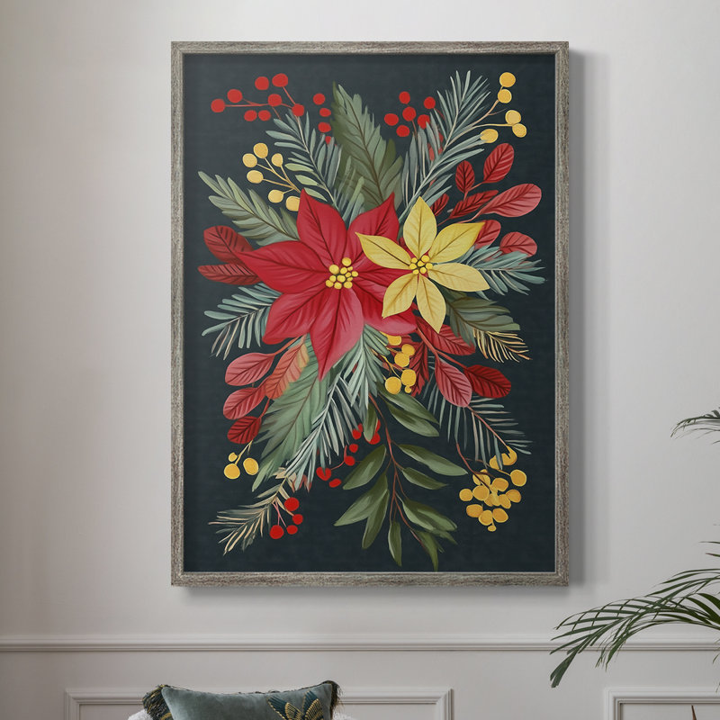 Christmas Holiday Art CVIII Framed Print - Solid Wood, H 11 po x l 9 po