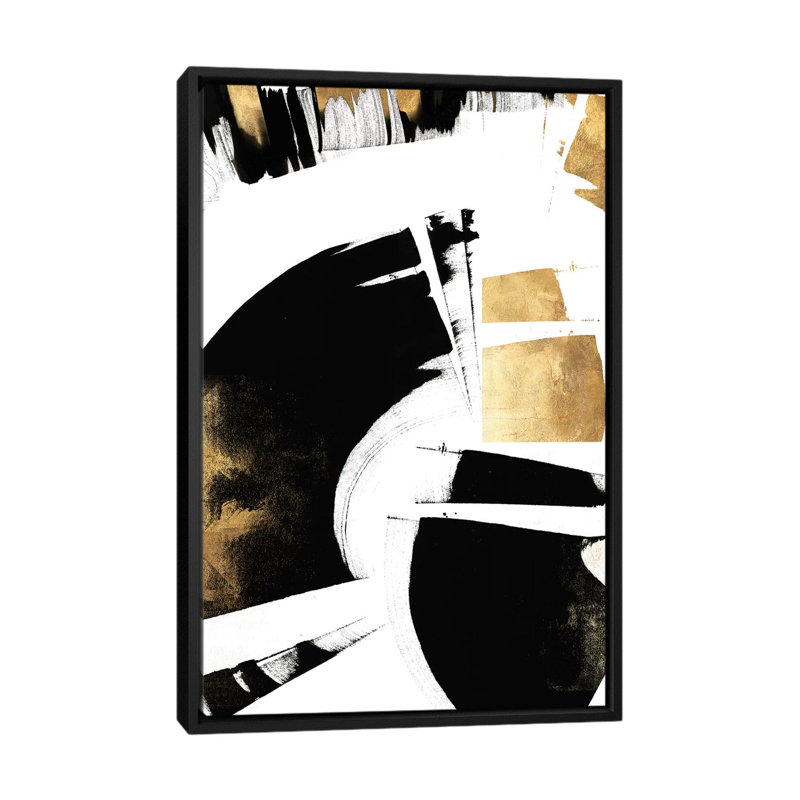 «Art Deco I», reproduction sur toile, H 26 po x l 18 po x P 1,5 po, Toile avec cadre noir