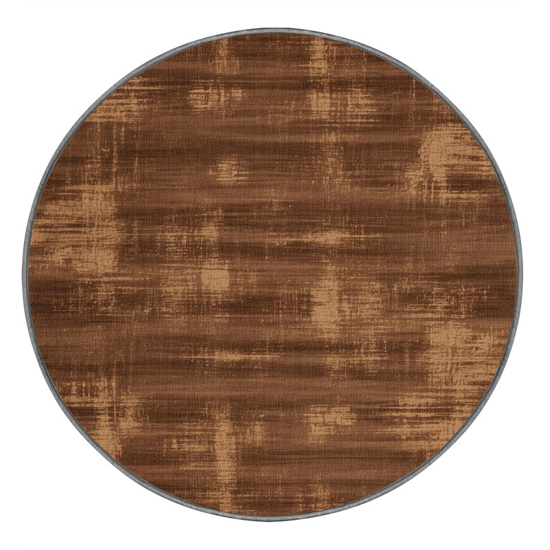 Tapis abstrait lavable à la machine, Rond 7 pi