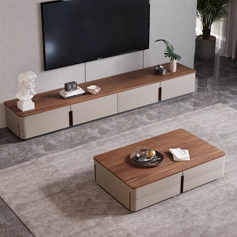 Meuble télé et table basse Modern, Gris clair