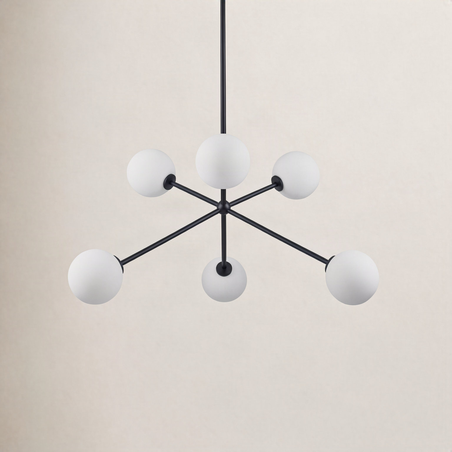 Minna Dimmable 6-Light Pendant, Black