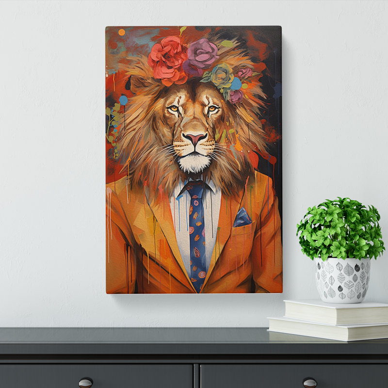 Lion Dadaism - Print, 60cm H x 40cm W x 3cm D
