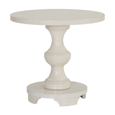 Caesar Traditional Round Pedestal End Table