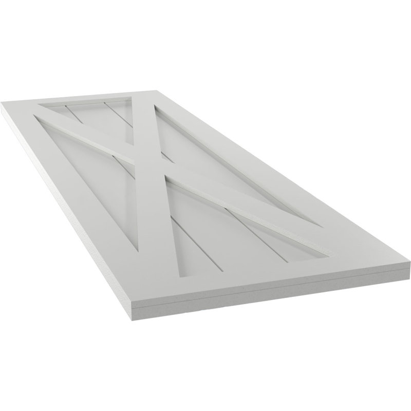 Volets à fixation fixe en PVC True Fit, 15", Gris grêle, 30"