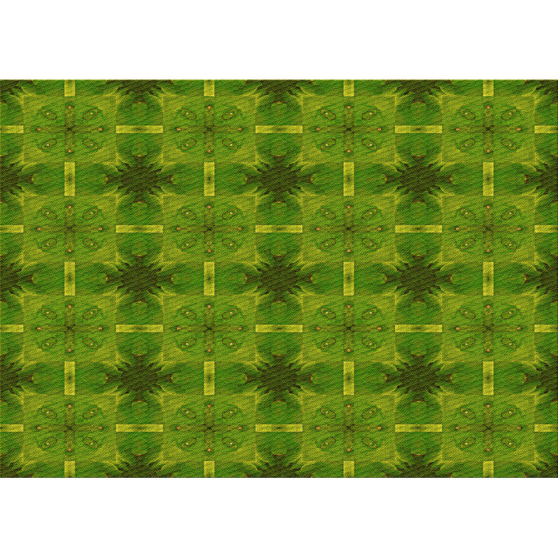 Tapis 100% jaune à motif lavable à la machine 3210, Rectangle de 2 pi x 3 pi