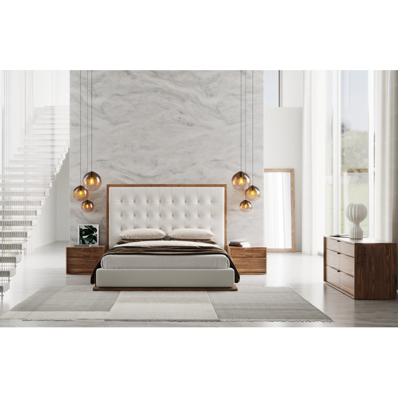 Zumbrota - Miroir de plancher moderne en noyer