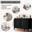 Three-Door Storage Sideboard With Metal Handles-982919979