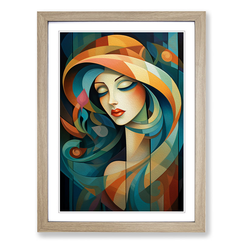 Single Picture Frame Wall Art, 46cm H x 34cm W, Oak Framed