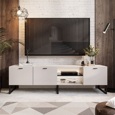 Quirama Moonlight 185 cm RTV Cabinet Cashmere