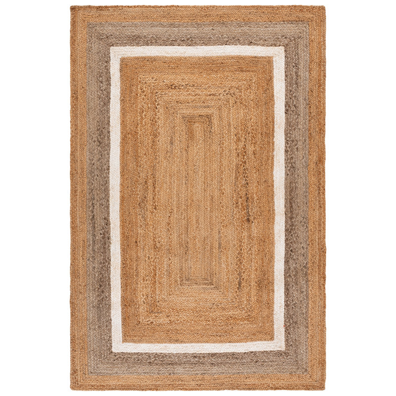 Natural Fiber Hand Woven Natural Area Rug , Rectangle 5' x 8'
