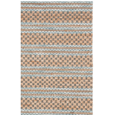 Martha Stewart 9528 jute touffeté à la main à 40%; 40% laine; Tapis rayé 20% coton