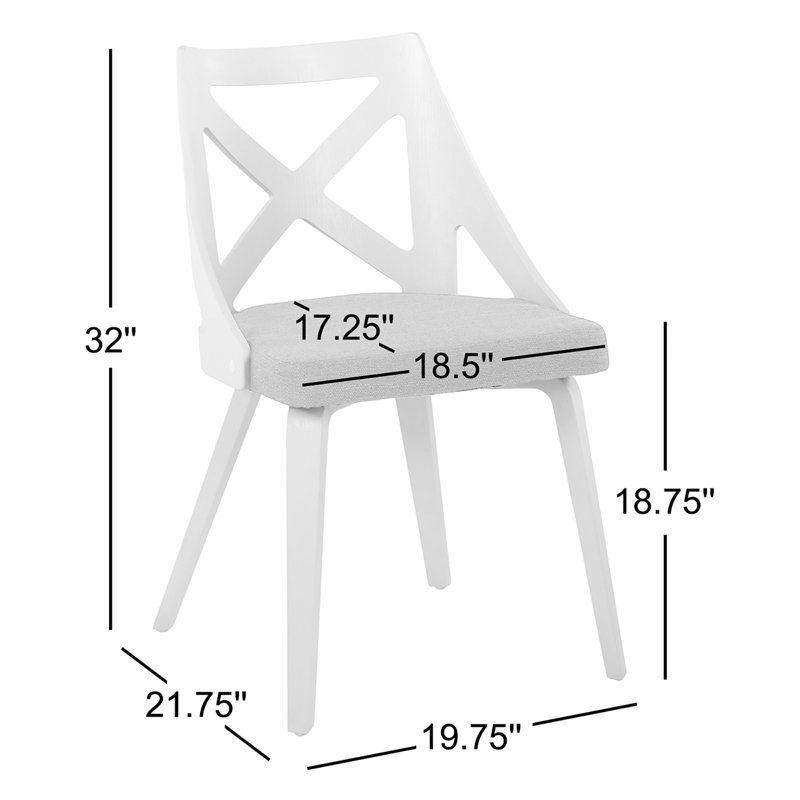 18.75'' H Upholstered Side Chair, Charcoal
