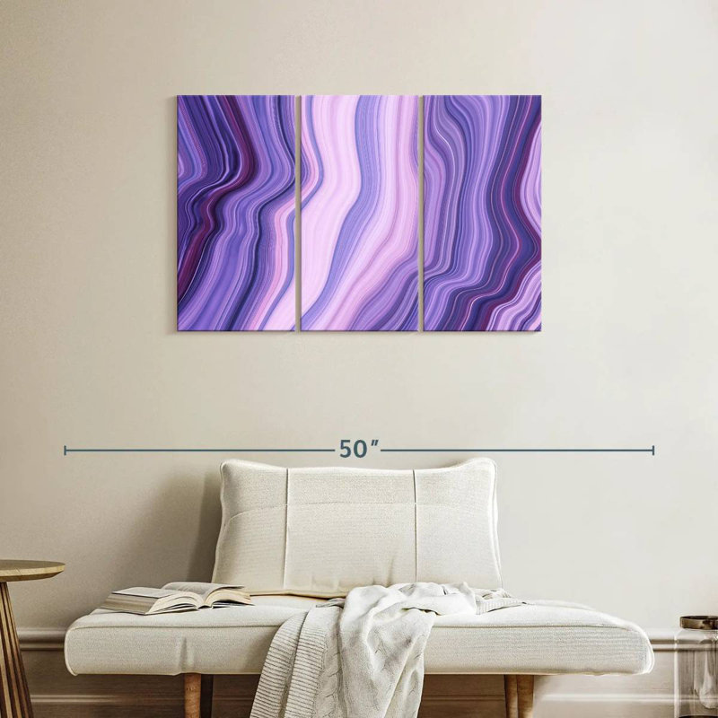 Avery Abstract Purple Layers, 24" H x 38" W