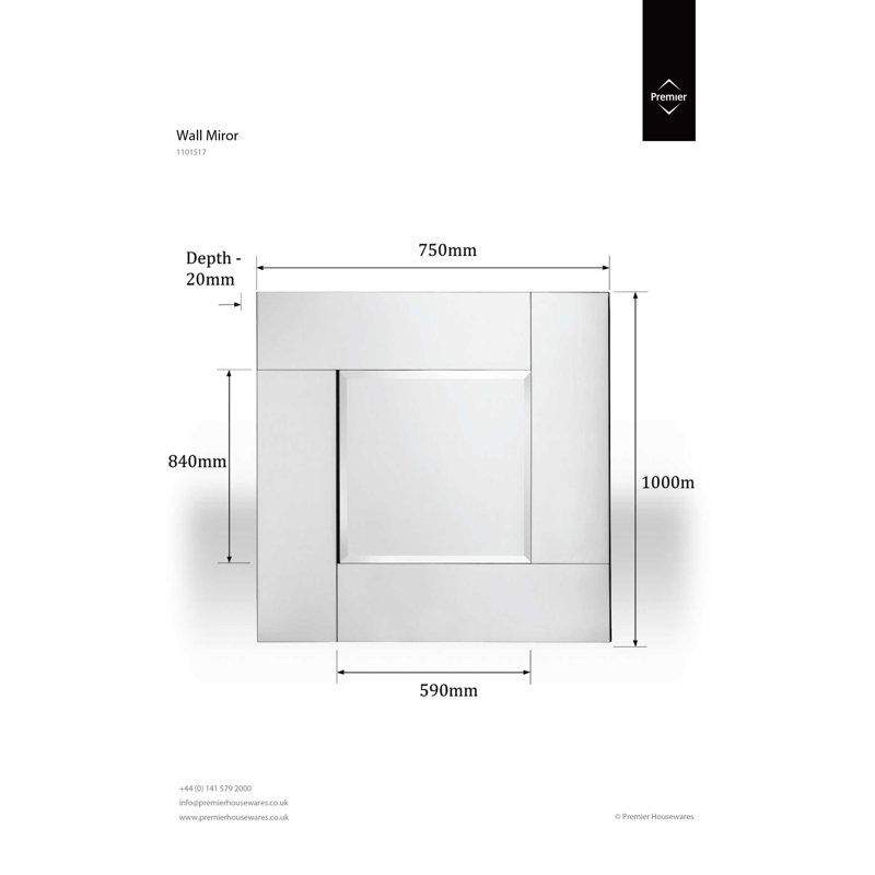 Thibault Glass Flat Wall Mirror