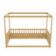 Structure de lit simple en bois avec garde-corps - Plancher pendant le sommeil conçu pour résister à une utilisation intensive