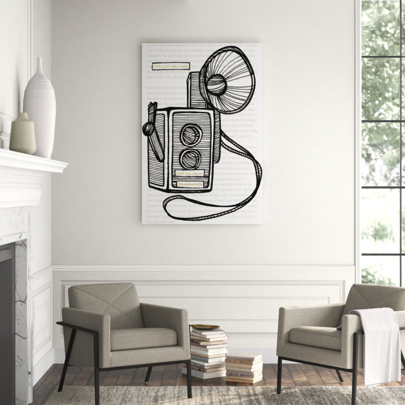 Say Cheese Print by Kelli Ellis, Gilded Gold, 71" H x 47" W x 15" D