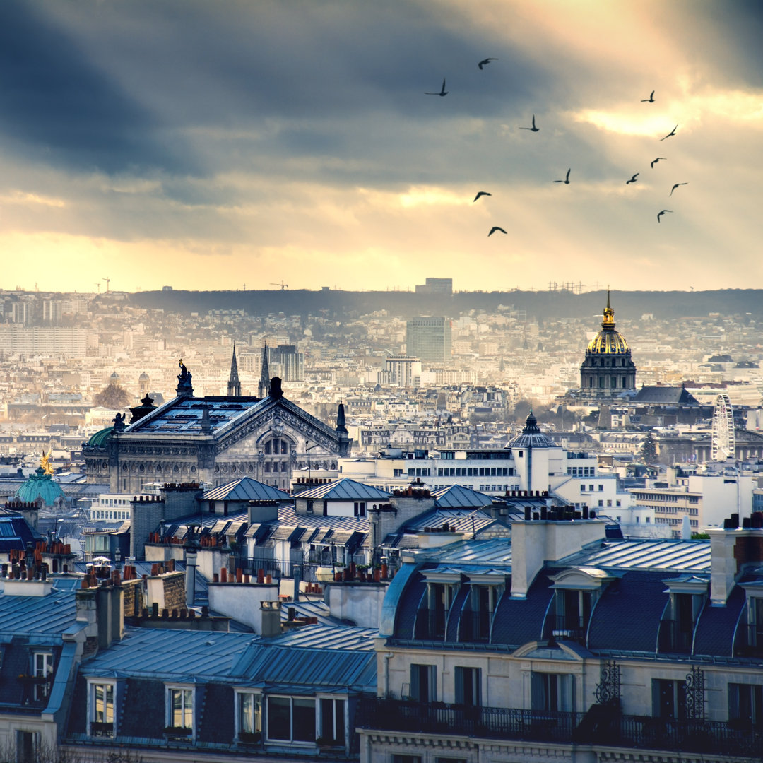 Leinwandbild Paris Cityscape von Dell640