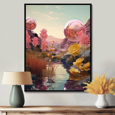 Mystery of the Blossoming Stream - Paysage abstrait, art mural
