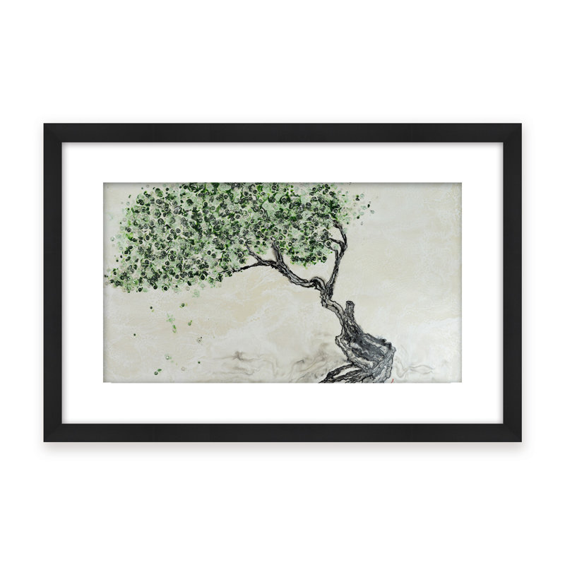 Nature Inspired "Fleeting Spring" Canvas Wall Art By , 30" H x 40" W, Framed Matted Print, Black
