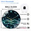 Horloge-Cadres-chiffres-flocons de neige-art des vagues - horloge murale moderne en verre de 12 po