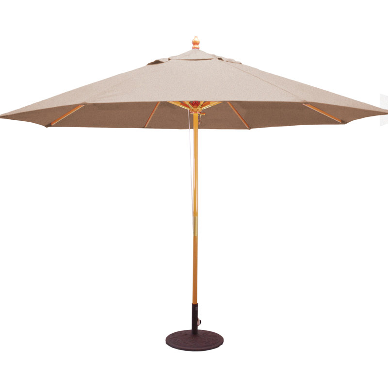 Parasol de marché 11 pi Nadasha, Toile Sunbrella® beige chiné
