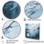 Minimalisme bleu et noir Glacier - Glacier Wall Art Living Room-2010517911-2010517933