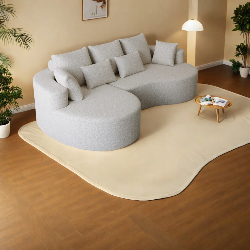 Canapé modulaire spacieux en chenille pour le confort du salon