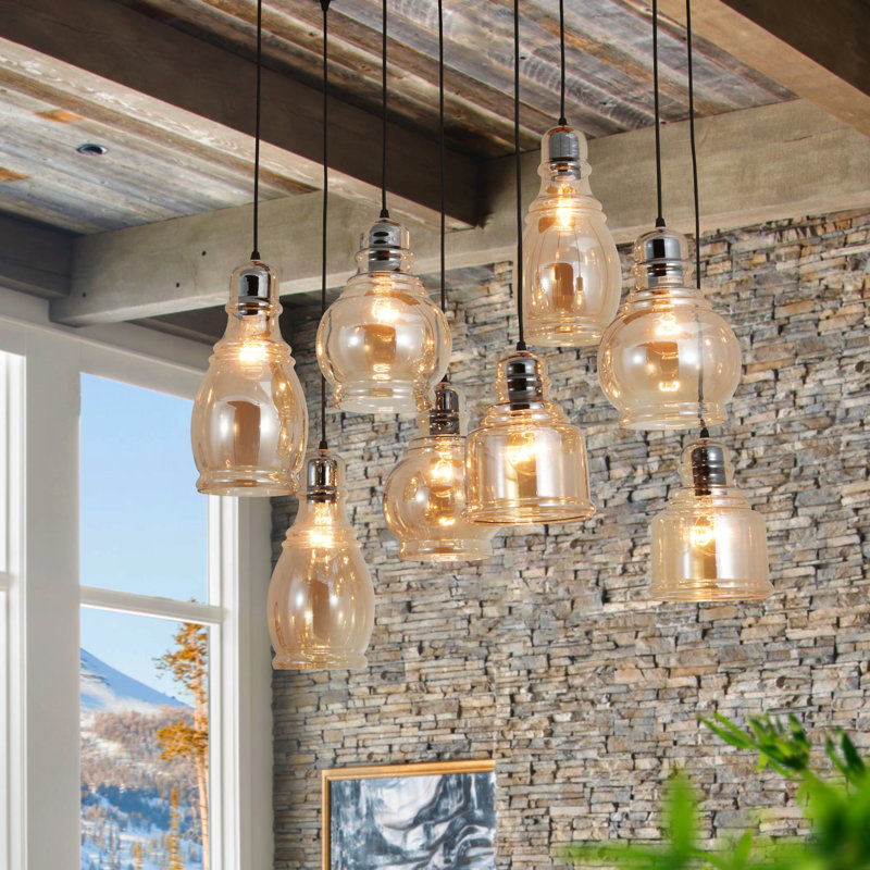 Aldahir 8 - Light Matte Black Cluster Pendant