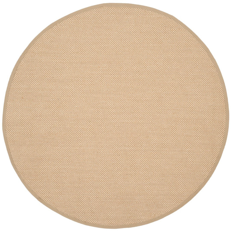 Benevides Natural Fiber Sisal Pile Solid Color Rug, Round 11'