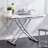 Modern Minimalist Multifunctional Lift Table With 0.8 Inch Thick MDF Desktop And Golden Metal Legs,Can Be Used As A Dressing Table, Coffee Table, Dining Table, And Office Table.White Textured Desktop.-521621461-519030309