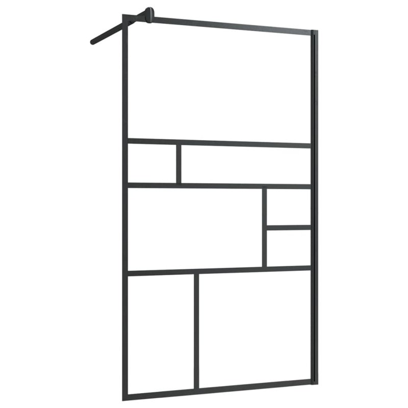 Paroi de douche VidaXL, H 76,8 po x l 35,4 po, Noir