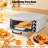 Countertop Electric Pizza Oven for Indoor Use, 14" Single Deck Commercial Pizza Maker, 1800w Stainless Steel Tabletop Pizza Oven with Timer, Removable Crumb Tray, for Home Kitchen, Restaurant